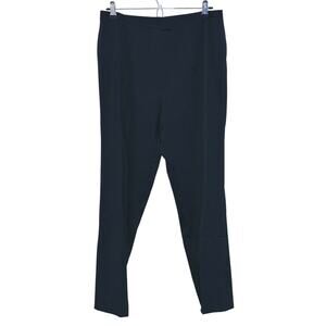 Luciano Barbera Womens Italian Wool Tapered Dress Pants Size 44 Black Career